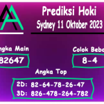 Prediksi Syair Hoki Sydney 11 Oktober 2023 Hari Ini