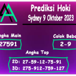 Prediksi Syair Hoki Sydney 9 Oktober 2023 Hari Ini