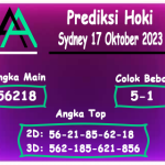 Syair Angka Hoki Sydney 17 Oktober 2023 Siang Hari Ini